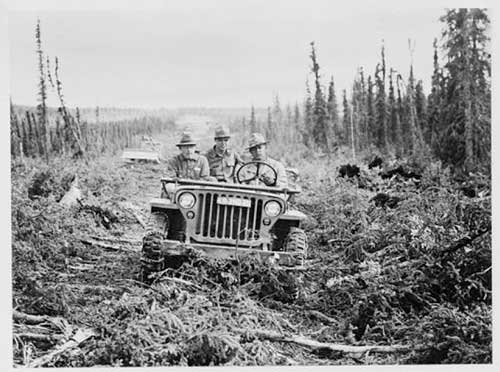 jpg First truck to go over the rough road along the Alcan Highway (Alaska Highway)