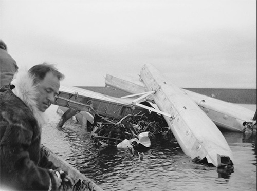 jpg Wreckage of the Will Rogers' plane crash.