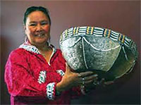 Woman Inspired To Make Fish Skin Baskets