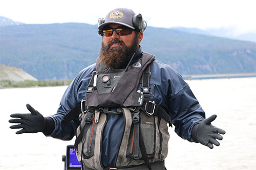 jpg Mark Spencer, owner/operator of AK eXpeditions, instructs four subsistence dipnet permit holders on how to safely and effectively dipnet from a moving boat on July 9, 2018 on the Copper River. 