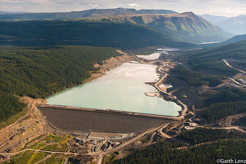 jpg The mine waste dam at the Red Chris Mine, in British Columbia, in the Stikine watershed
