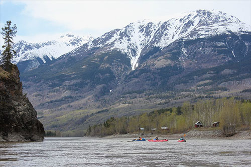 jpg Paddlers on the Stikine River, which flows from British Columbia into Alaska and gives birth to all five species of wild Alaska salmon