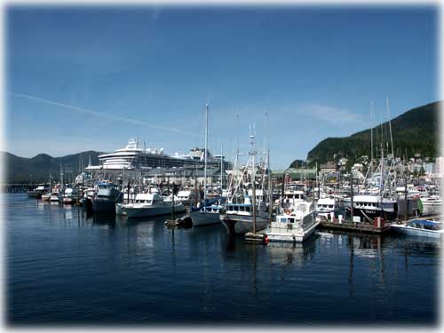 photo downtown Ketchikan harbor