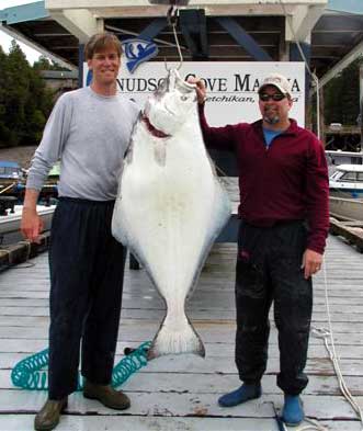 photo 73 pound halibut - Ketchikan, Alaska