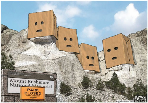 jpg Mount Rushmore Presidents Embarrassed by Government Shutdown 