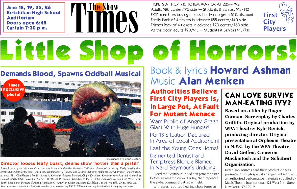 gif Little Shop of Horrors - First City Players -  Ketchikan, Alaska